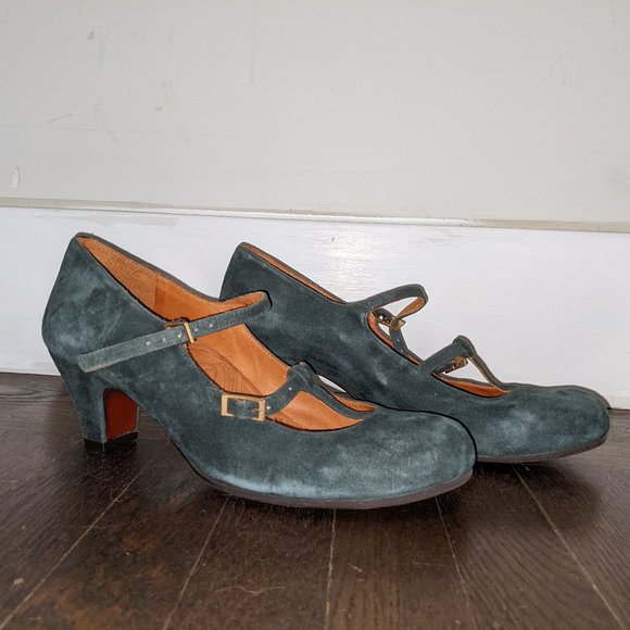 Chie Mihara Shoes - Chie Mihara Grey Suede Kitten Heel 9